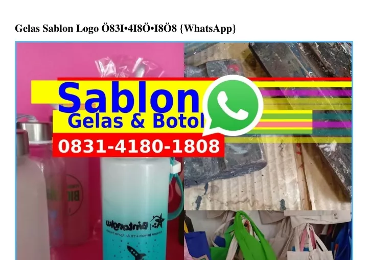 gelas sablon logo 83i 4i8 i8 8 whatsapp