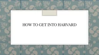 How To Get Into Harvard
