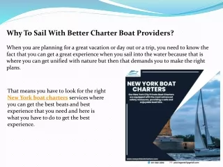 why to sail with better charter boat providers