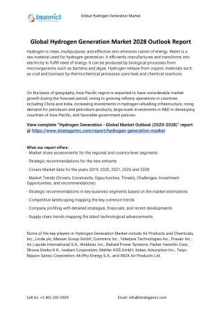 global hydrogen generation market