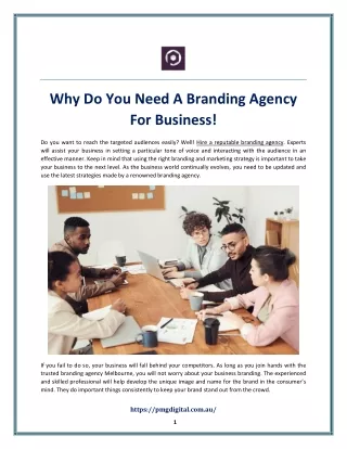 Why Do You Need A Branding Agency For Business!