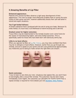 5 amazing benefits of lip filler enhanced