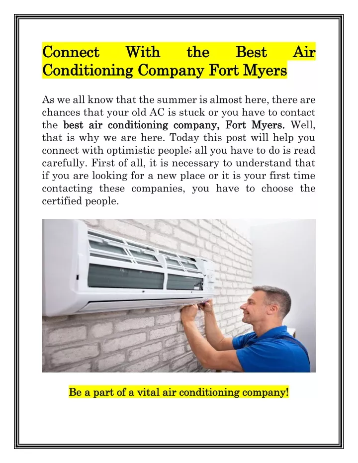 connect connect conditioning company fort myers