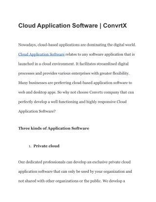 Cloud Application Software _ ConvrtX