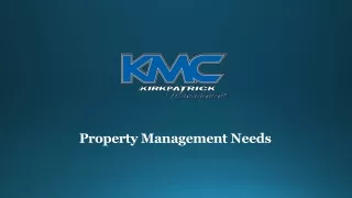 Property Management Needs