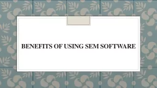 benefits of using sem software