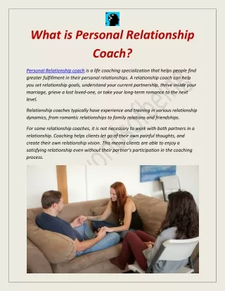 What is Personal Relationship Coach?
