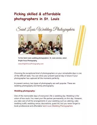 Picking skilled & affordable photographers in St. Louis-converted