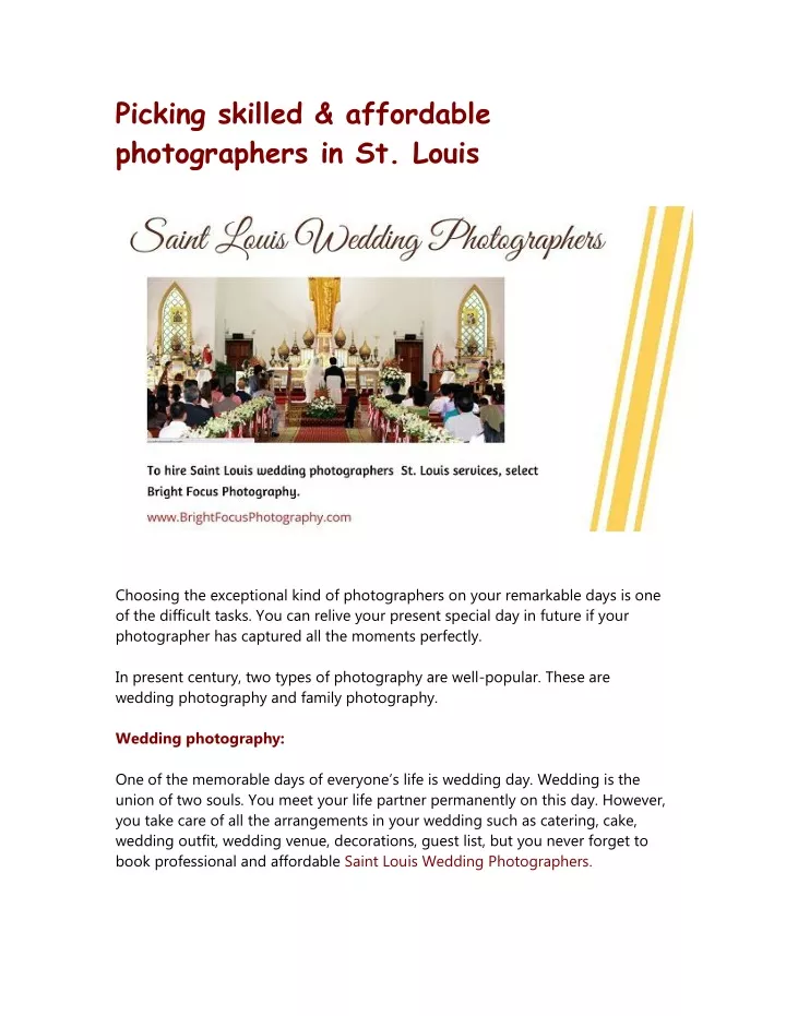 picking skilled affordable photographers