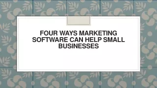 four ways marketing software can help small