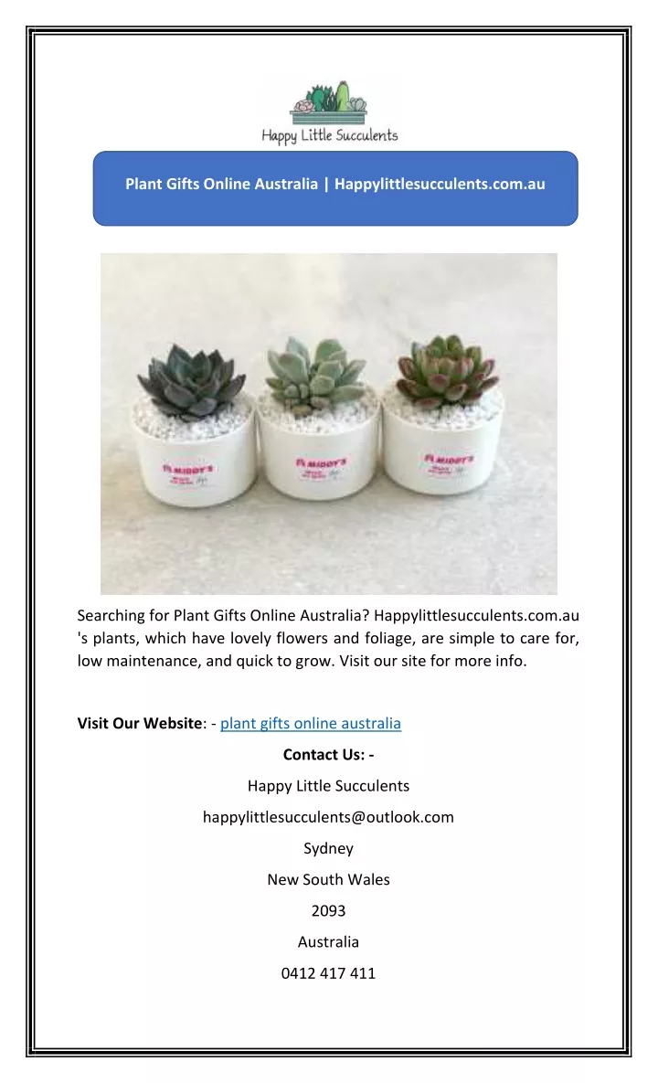 plant gifts online australia