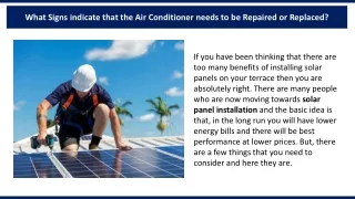 What things to Consider While Getting Solar Panel Installation for your Home