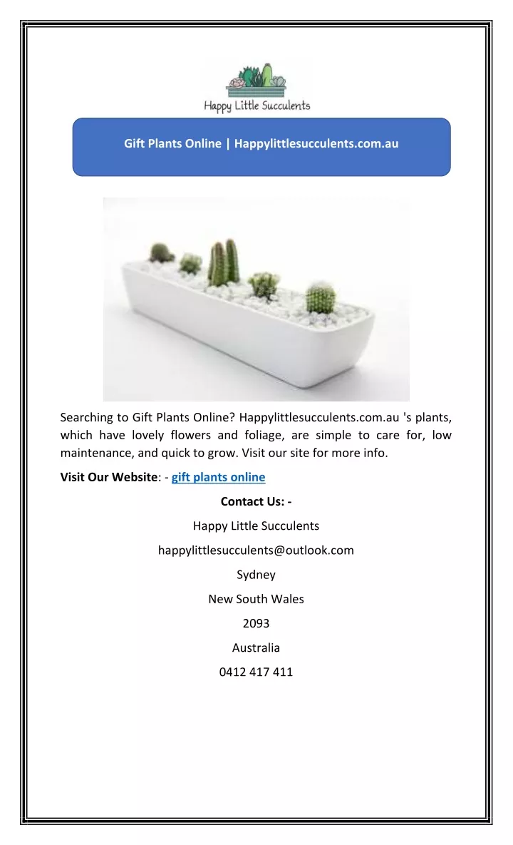 gift plants online happylittlesucculents com au