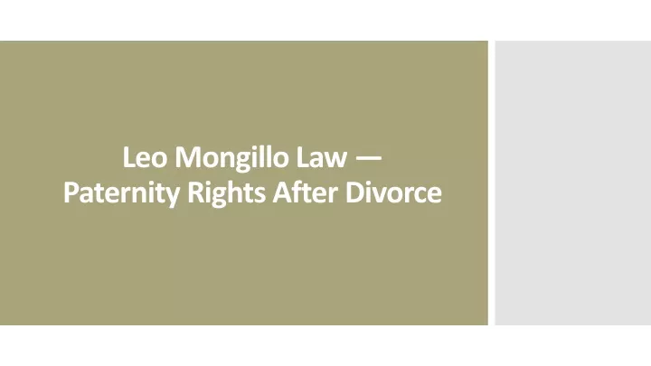 leo mongillo law paternity rights after divorce