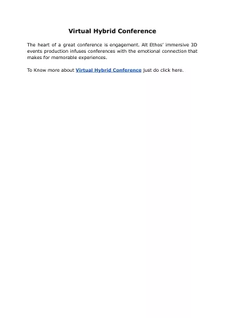 virtual hybrid conference
