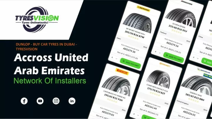 dunlop buy car tyres in dubai tyresvision