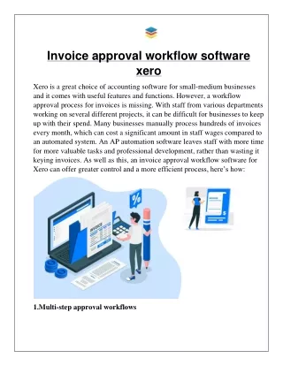 Invoice approval workflow software xero