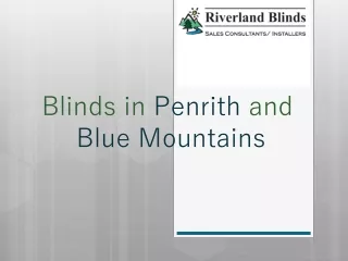 Blinds in Penrith and Blue Mountains