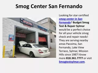 Smog Center San Fernando