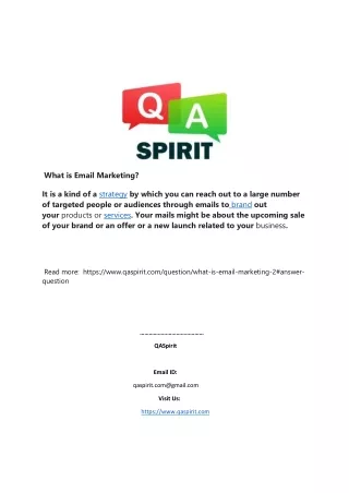 what is email marketing