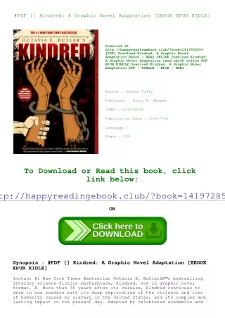 #PDF [<Download>] Kindred A Graphic Novel Adaptation [EBOOK EPUB KIDLE]