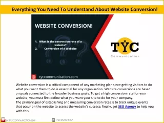 Everything You Need To Understand About Website Conversion!