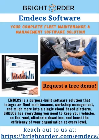 EMDECS Software | Workshop Management Solution | BrightOrder