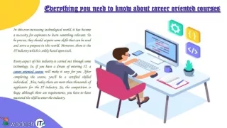everything you need to know about career oriented