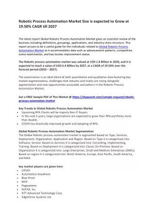 robotic process automation market size