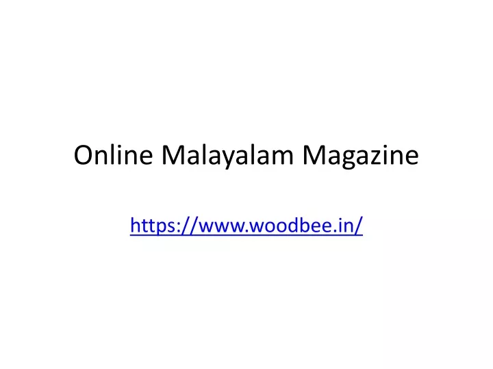 online malayalam magazine