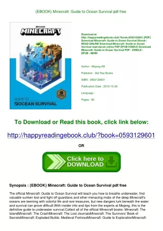 {EBOOK} Minecraft Guide to Ocean Survival pdf free