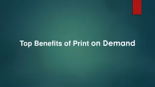 top benefits of print on demand