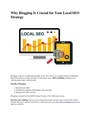 Why Blogging Is Crucial for Your Local SEO Strategy