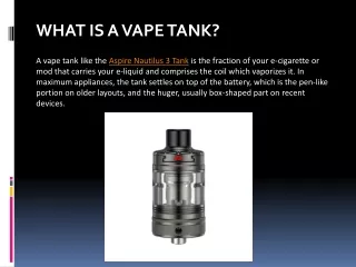 what is a vape tank