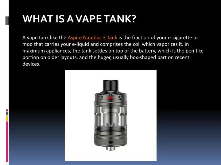 what is a vape tank