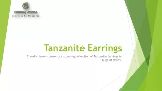 Chordia Jewels presents a stunning collection of Tanzanite Earrings.