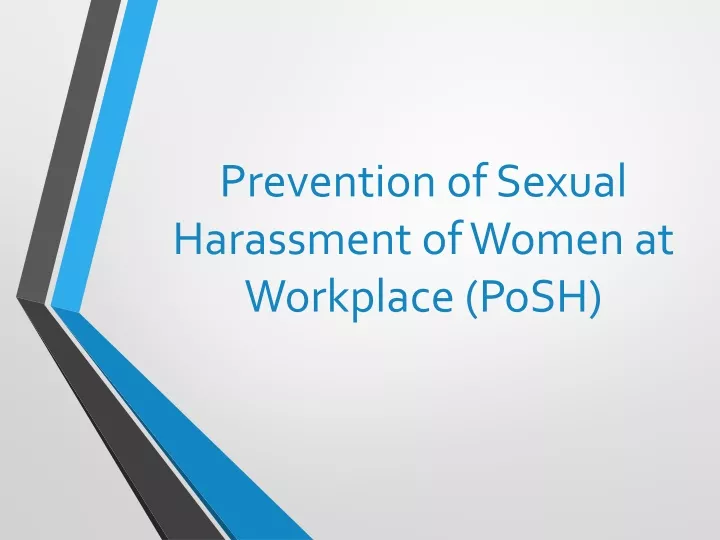 prevention of sexual harassment of women