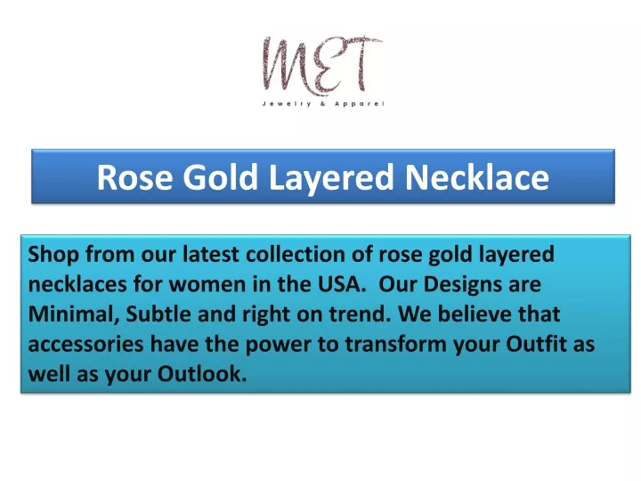rose gold layered necklace