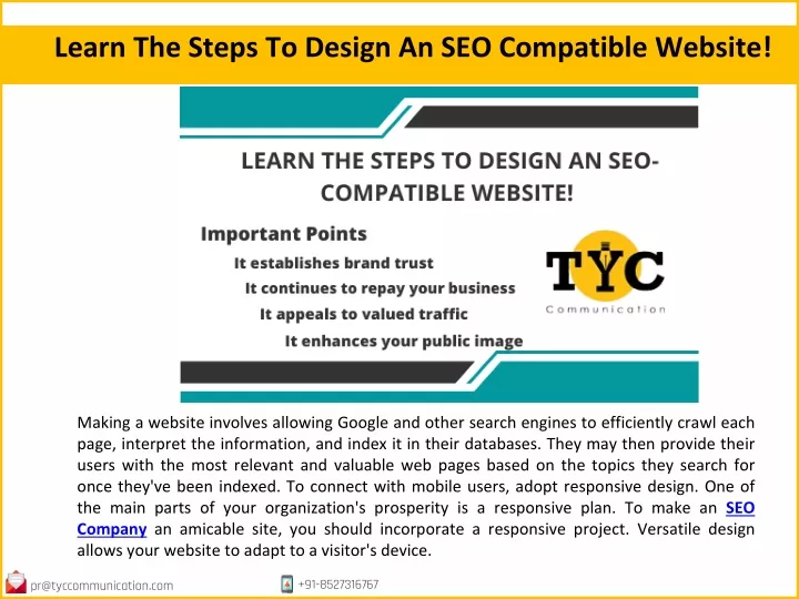 learn the steps to design an seo compatible website