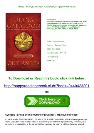 ((Read_[PDF])) Outlander (Outlander  #1) {epub download}