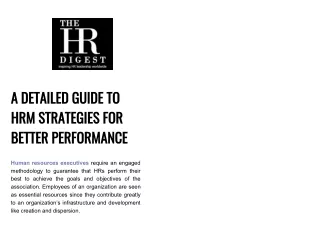 a detailed guide to hrm strategies for better