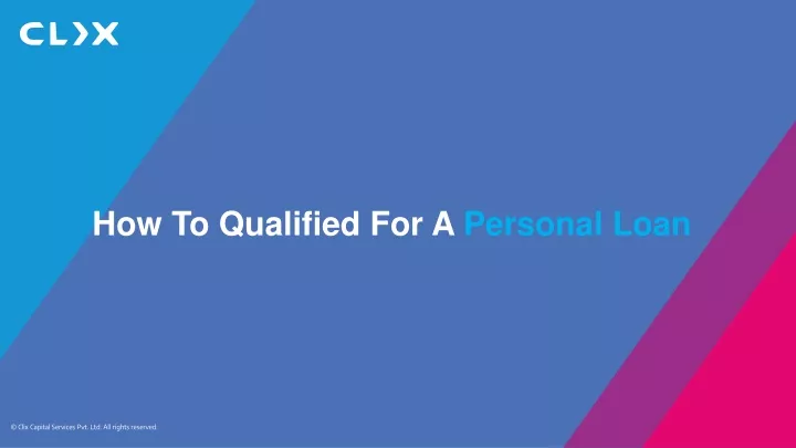 how to qualified for a personal loan