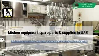 kitchen equipment spare parts & supplies in UAE