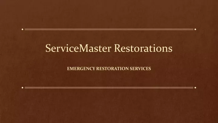 servicemaster restorations