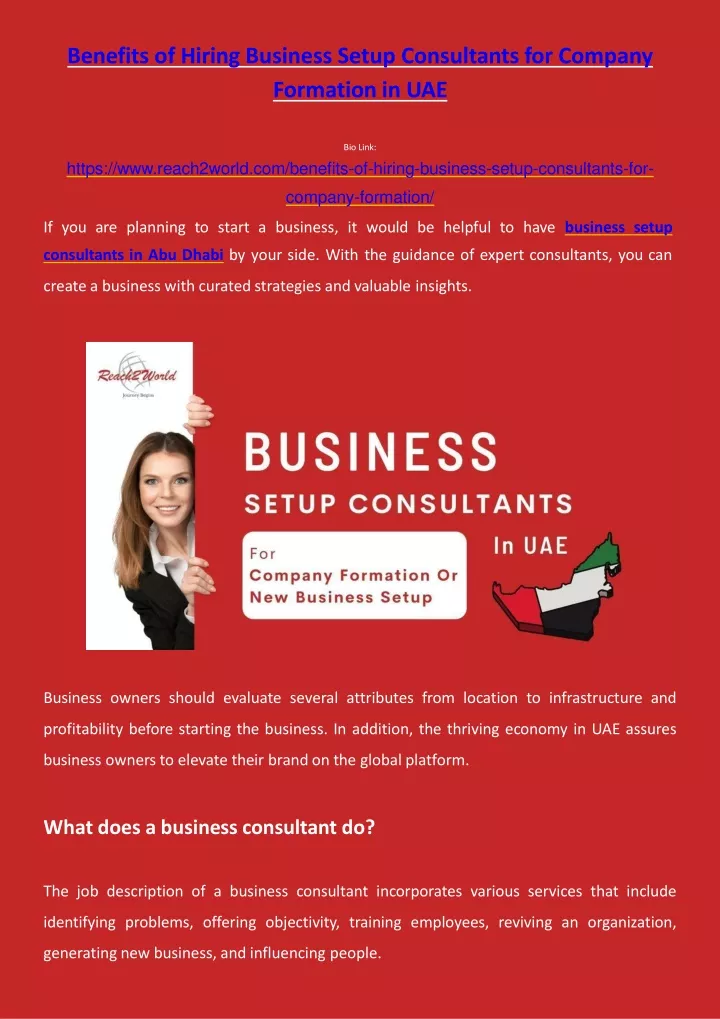 benefits of hiring business setup consultants