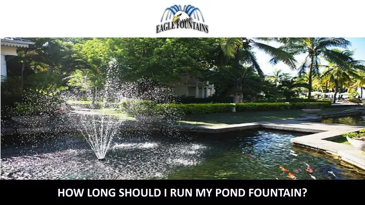 how long should i run my pond fountain