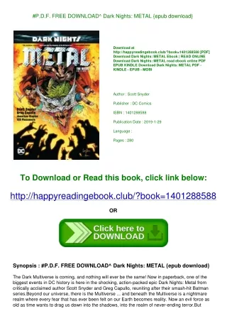 #P.D.F. FREE DOWNLOAD^ Dark Nights METAL {epub download}
