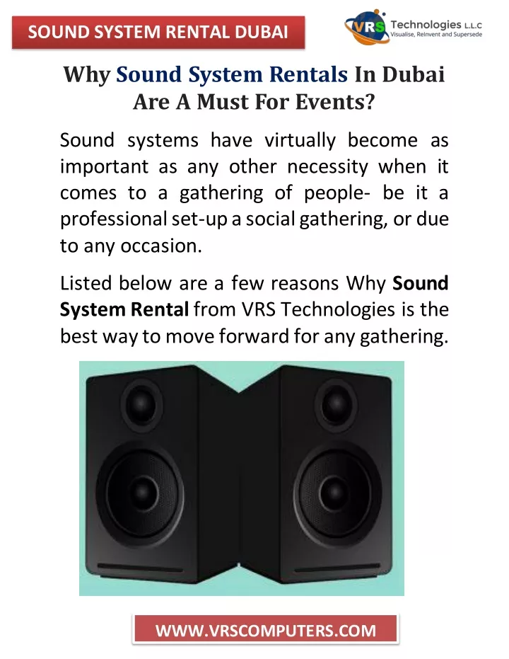 sound system rental dubai