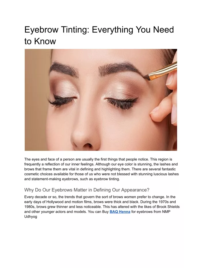 eyebrow tinting everything you need to know