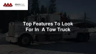 top features to look for in a tow truck